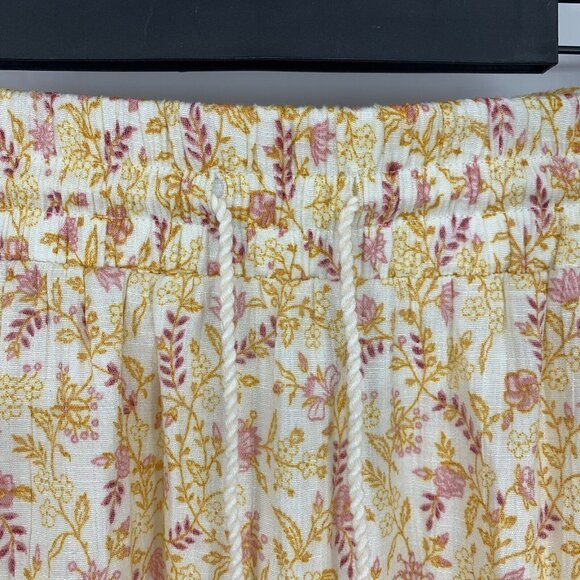 Wonderly Skirt Floral Print Midi Pull On Yellow Tassel Boho - Picture 4 of 11